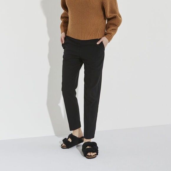 New Birkenstock Papillio Arizona Teddy Shearling Fur Platform Sandals Black EU37 - Picture 2 of 9